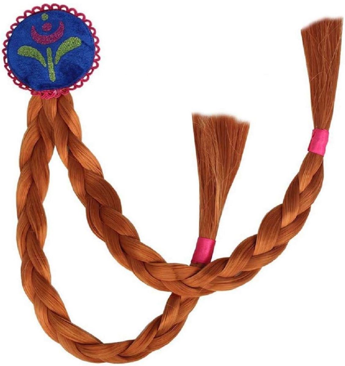 Anna haar vlecht / haarvlecht bij verkleed jurk Frozen