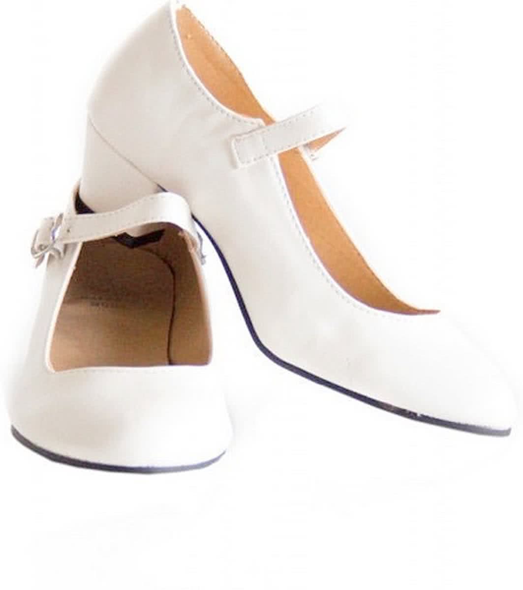 Prinsessen schoenen / Spaanse schoenen wit - maat 29 (binnenmaat 19 cm) bij jurk