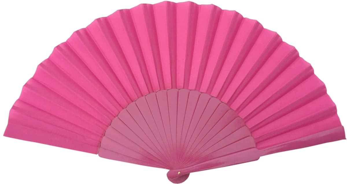 Spaanse waaier - Flamenco - XL - fuchsia roze - bij jurk