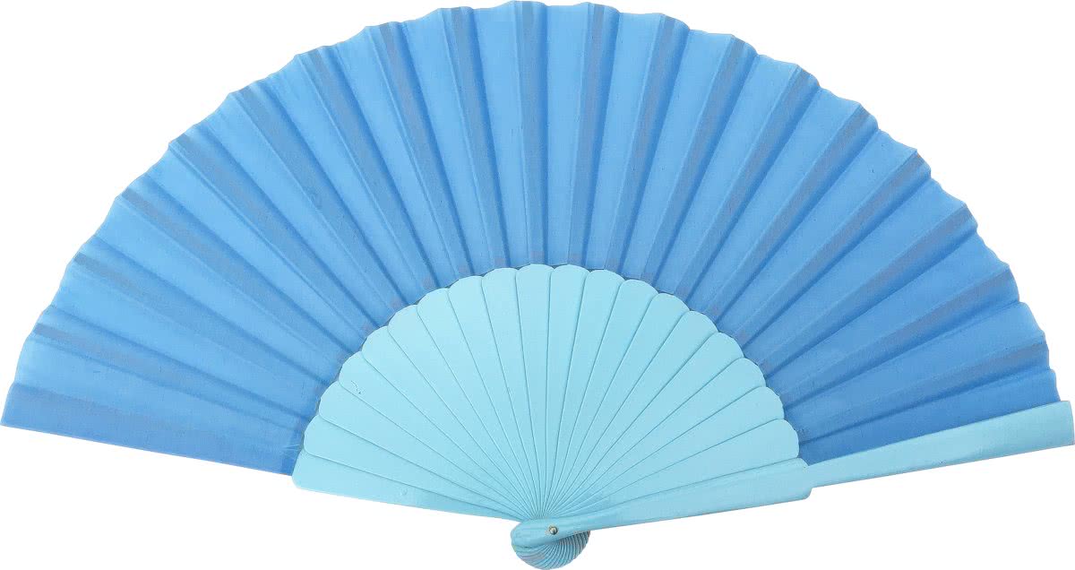 Spaanse waaier - Flamenco - XL - lichtblauw - bij jurk