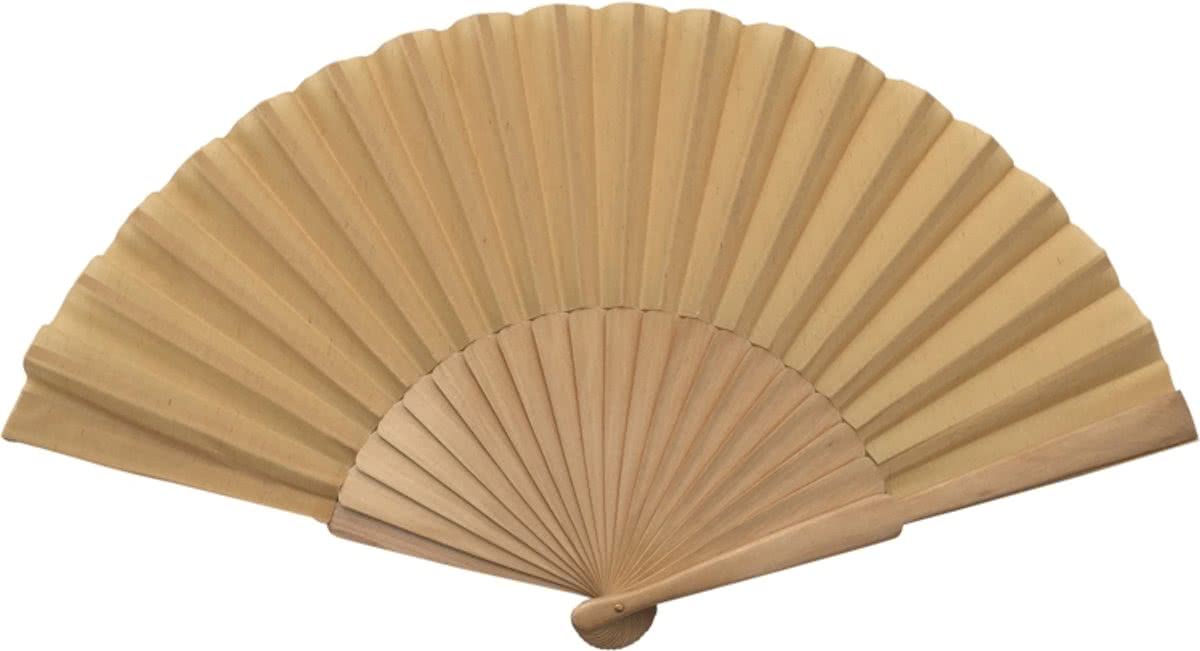 Spaanse waaier - Flamenco - XL - lichtbruin - bij jurk