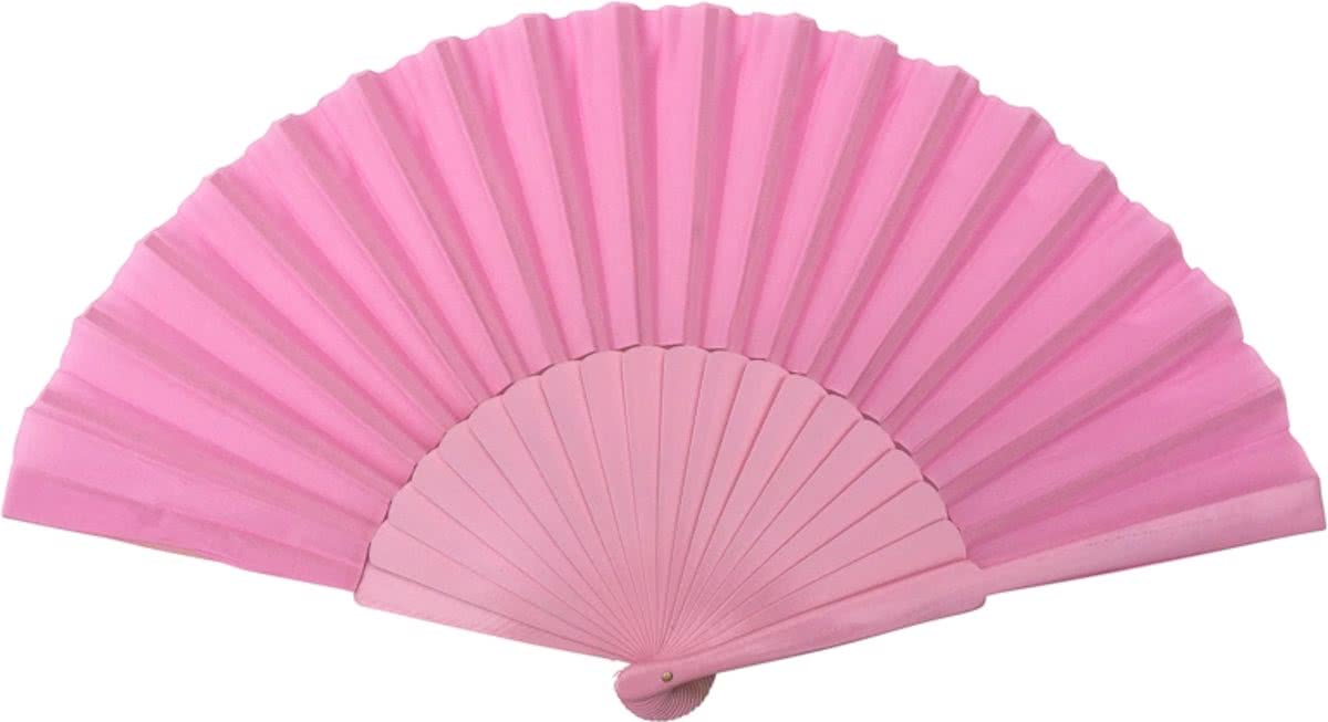 Spaanse waaier - Flamenco - XL - lichtroze - bij jurk