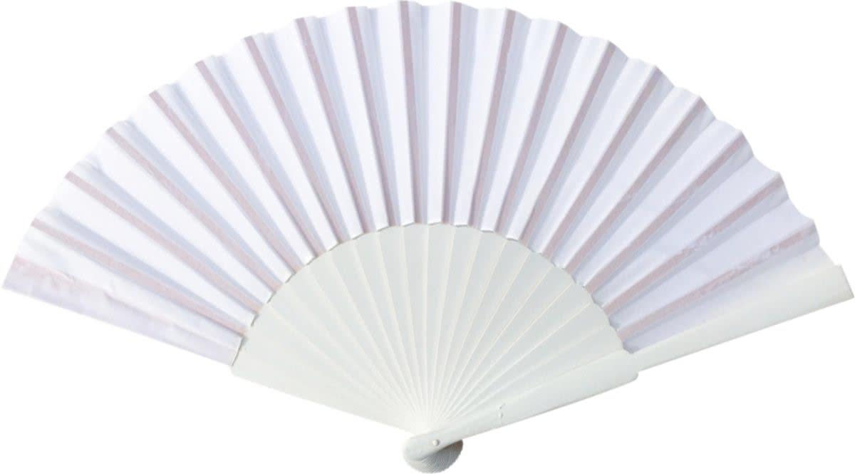 Spaanse waaier - Flamenco - XL - wit - bij jurk