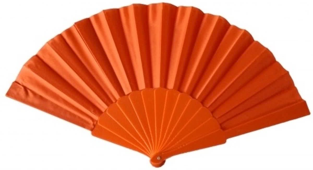 Spaanse waaier - Flamenco - oranje bij Spaanse jurk verkleedkleding Koningsdag