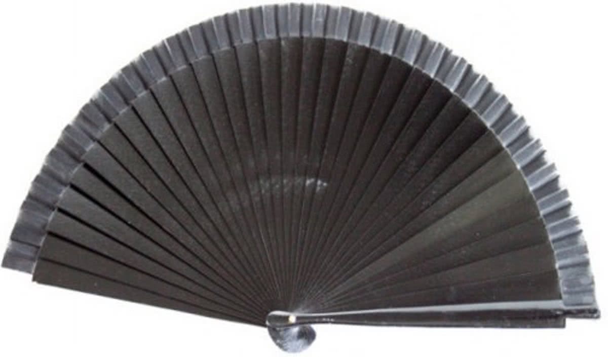 Spaanse waaier - Flamenco - zwart hout - bij jurk verkleedkleding