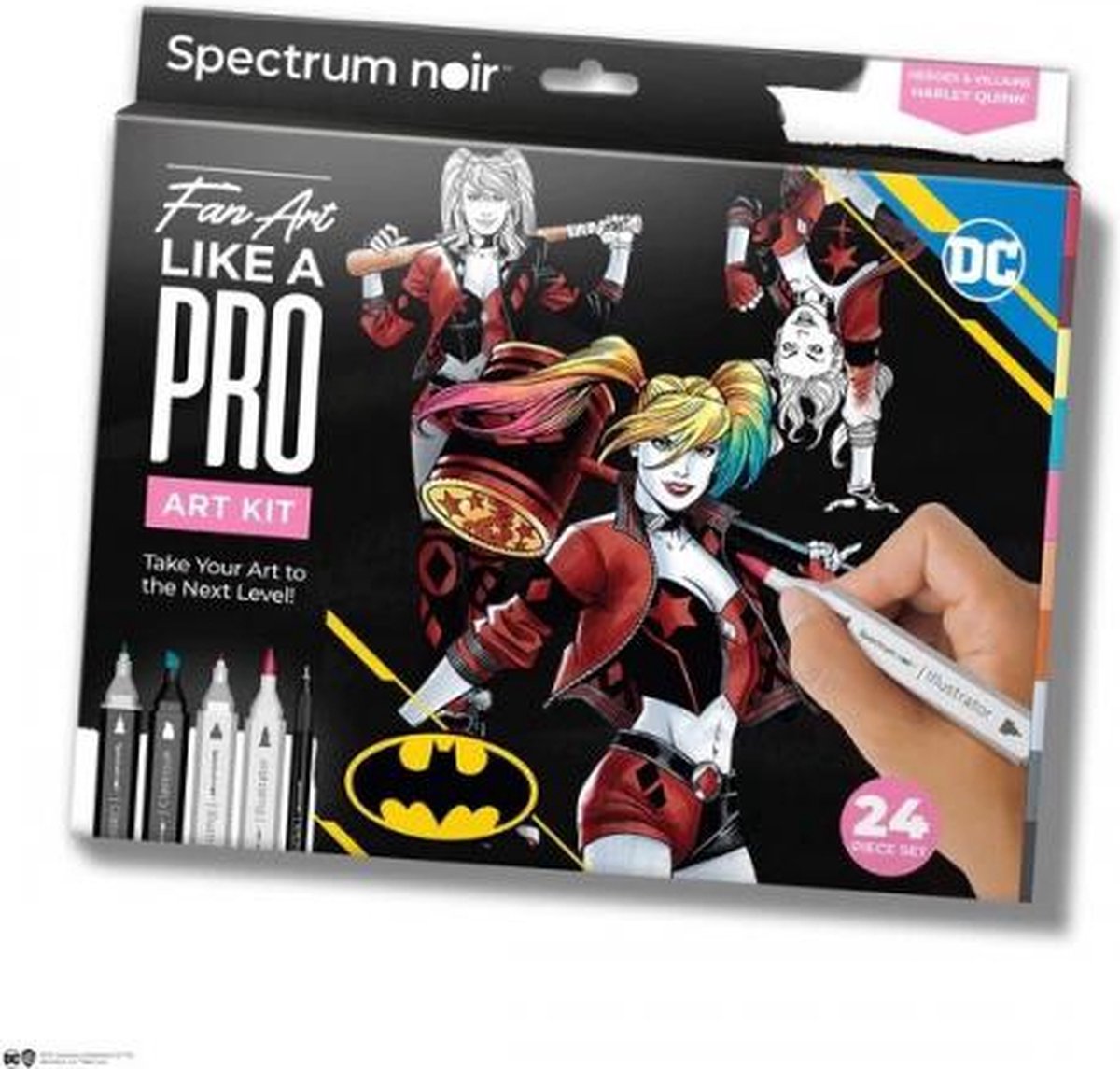 Fan-Art Like a Pro Art Kit Harley Quinn (24pcs) (SN-PFAN-DC1-HARL)