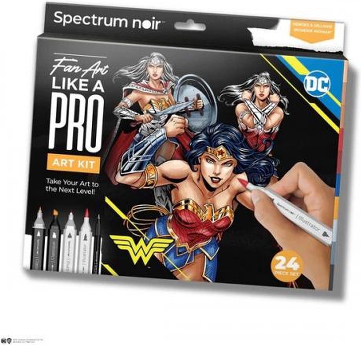 Hobbyset Illustratie Stripboekhelden Wonder Woman Kleurset