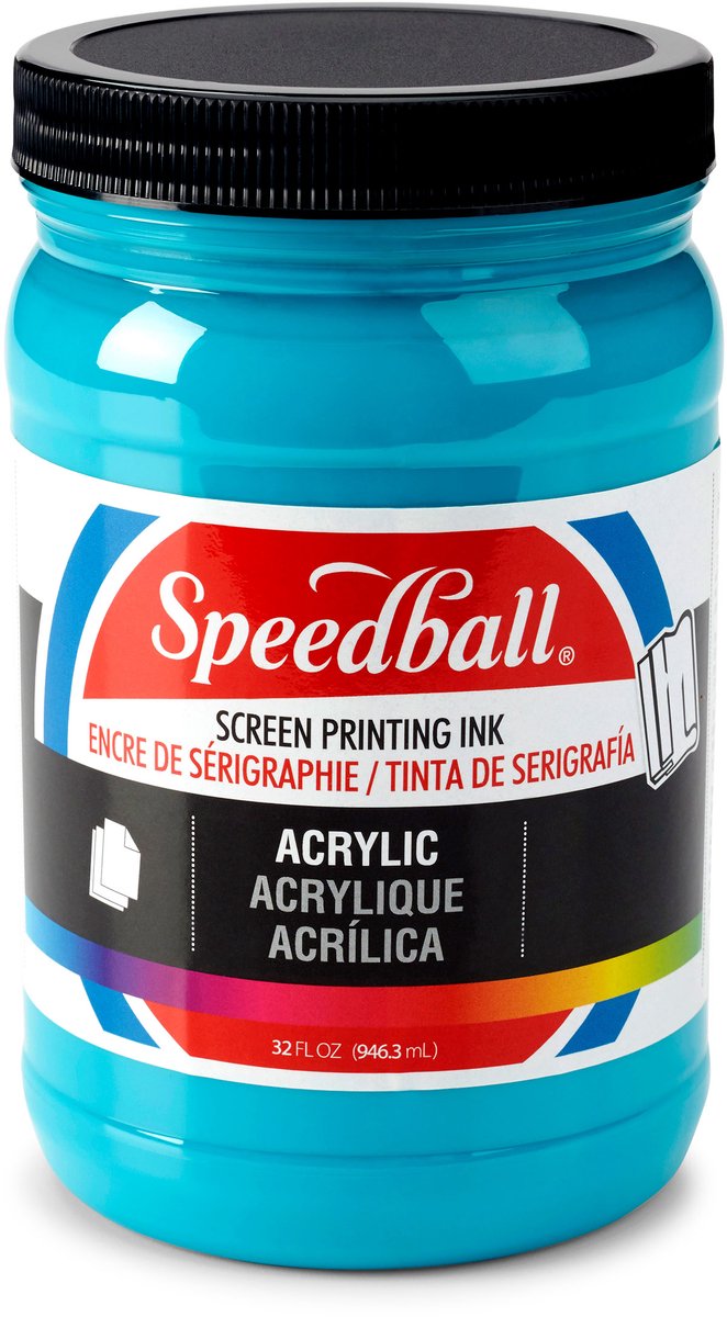 Zeefdruk acryl inkt Speedball blauw 945 ml