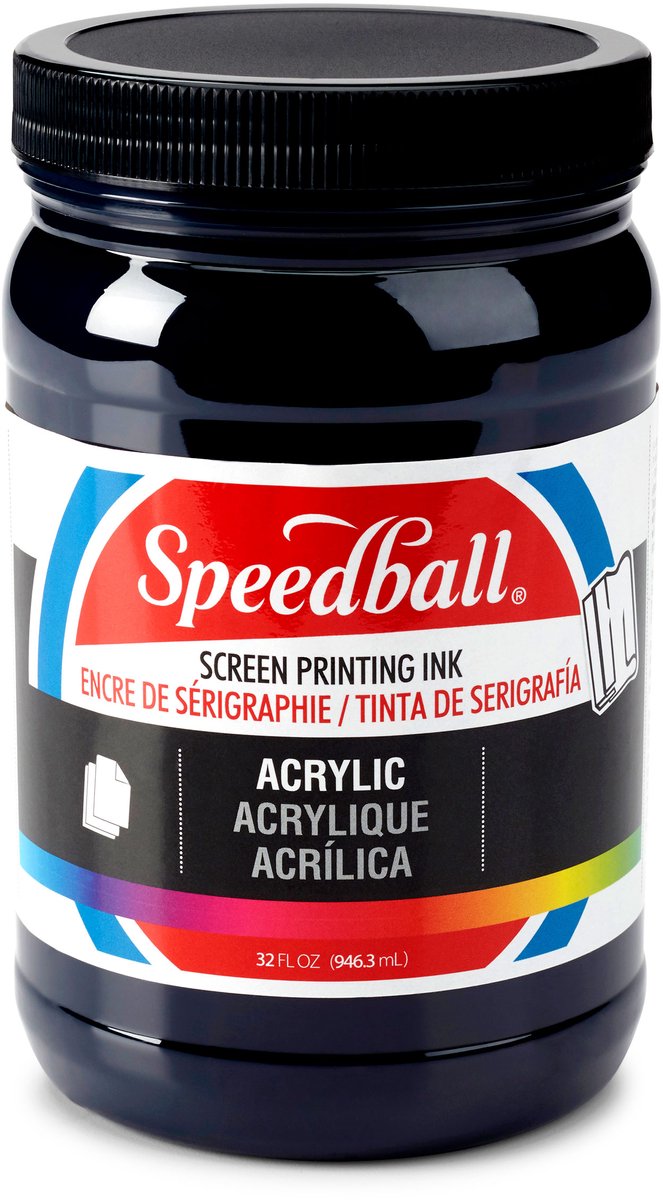 Zeefdruk acryl inkt Speedball donker blauw 945 ml