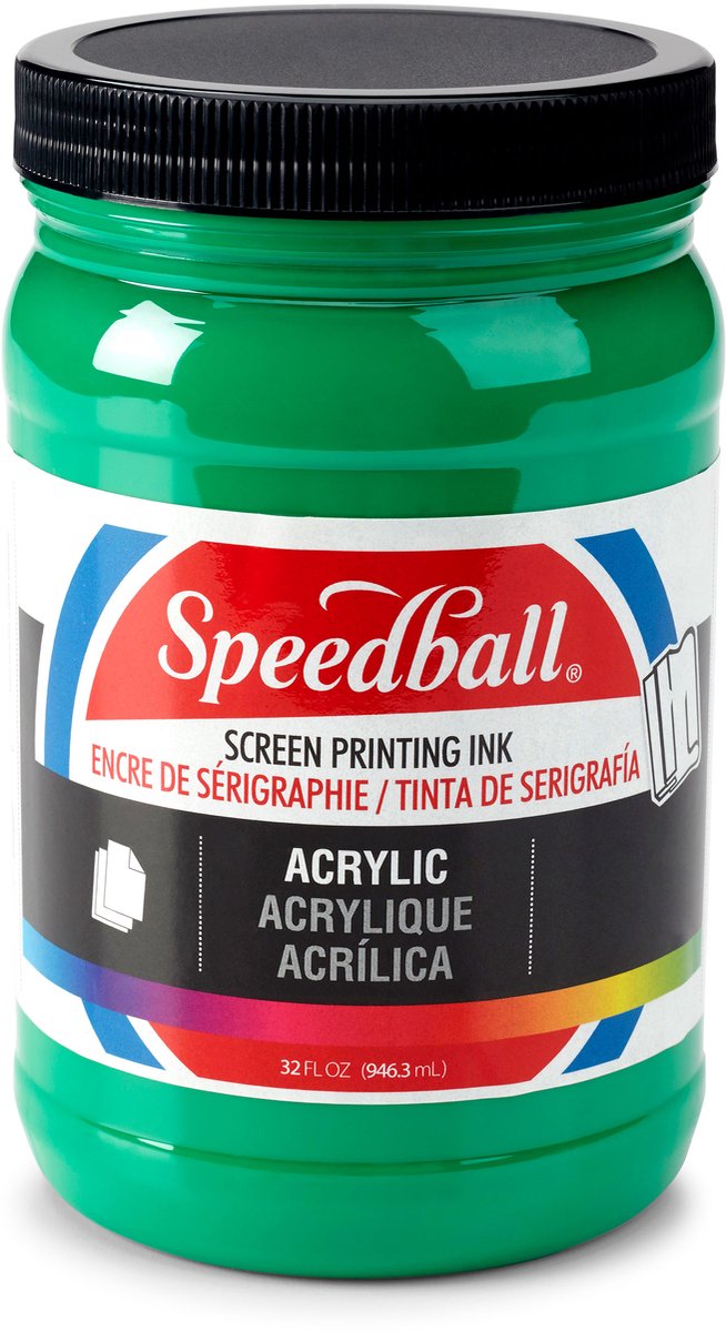 Zeefdruk acryl inkt Speedball donkergroen 945 ml