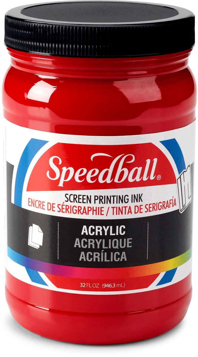 Zeefdruk acryl inkt Speedball donkerrood 945 ml