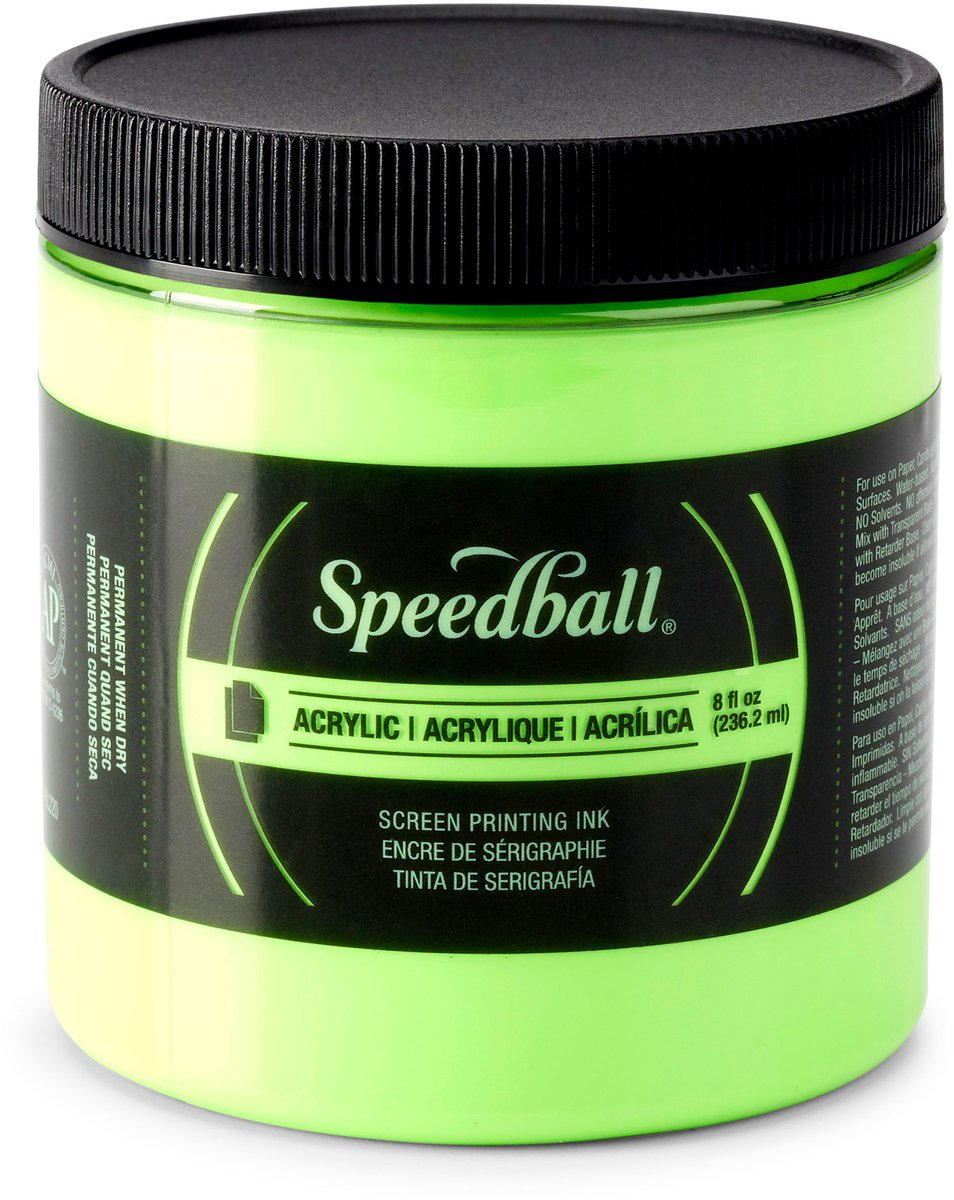 Zeefdruk acryl inkt Speedball lichtgroen 236 ml