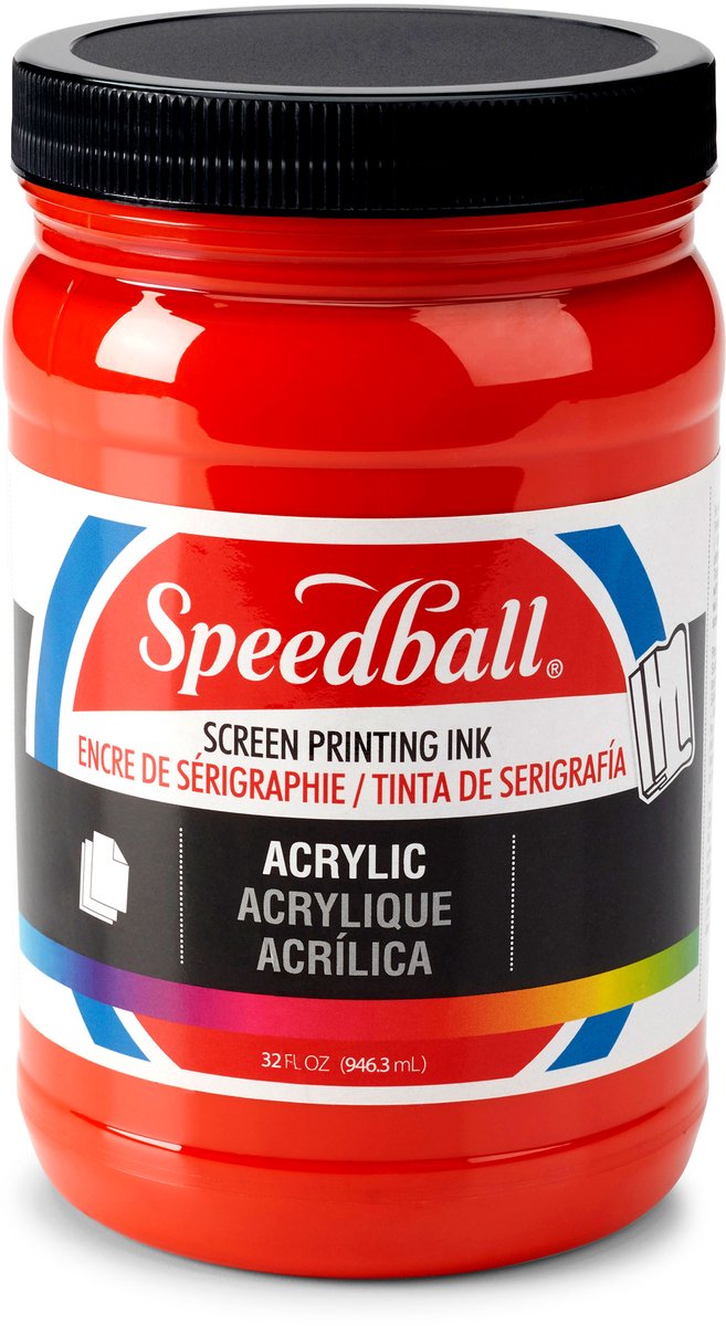 Zeefdruk acryl inkt Speedball lichtrood 945 ml