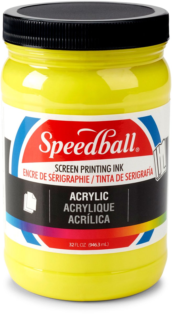 Zeefdruk acryl inkt Speedball process Yellow 945 ml