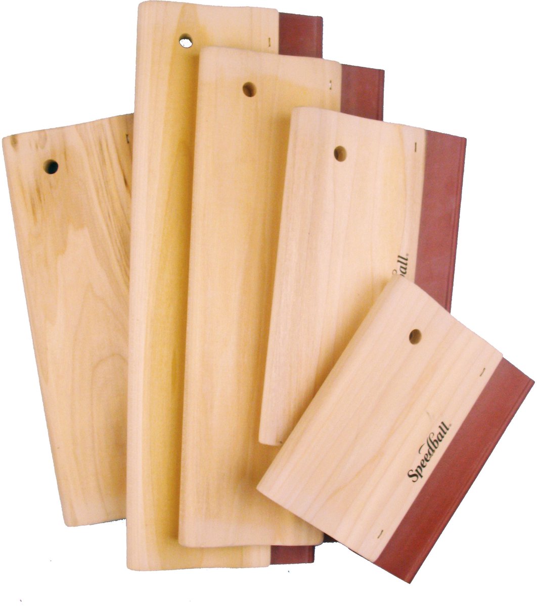 Zeefdruk rakel Speedball hout 25.4 cm