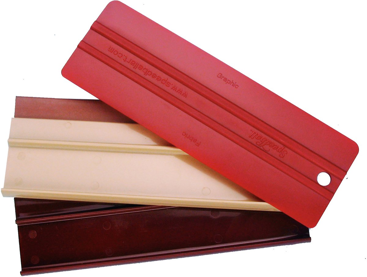 Zeefdruk rakel v.text. Speedball beige 22.8 cm