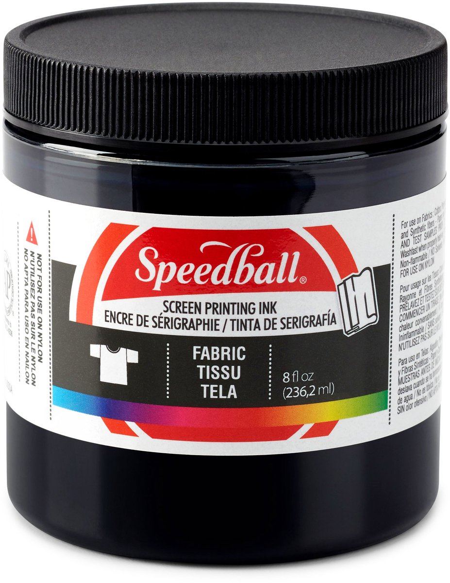 Zeefdruk textiel inkt Speedball zwart 236 ml