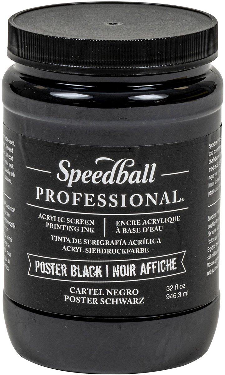 Zeefdruk textiel inkt prof.Speedball zwart 945 ml.