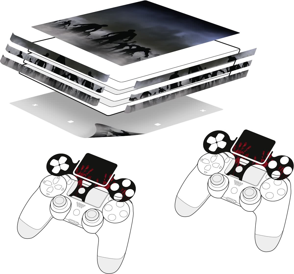 Speedlink - Sticker for PS4 Pro & Controller - Zombie