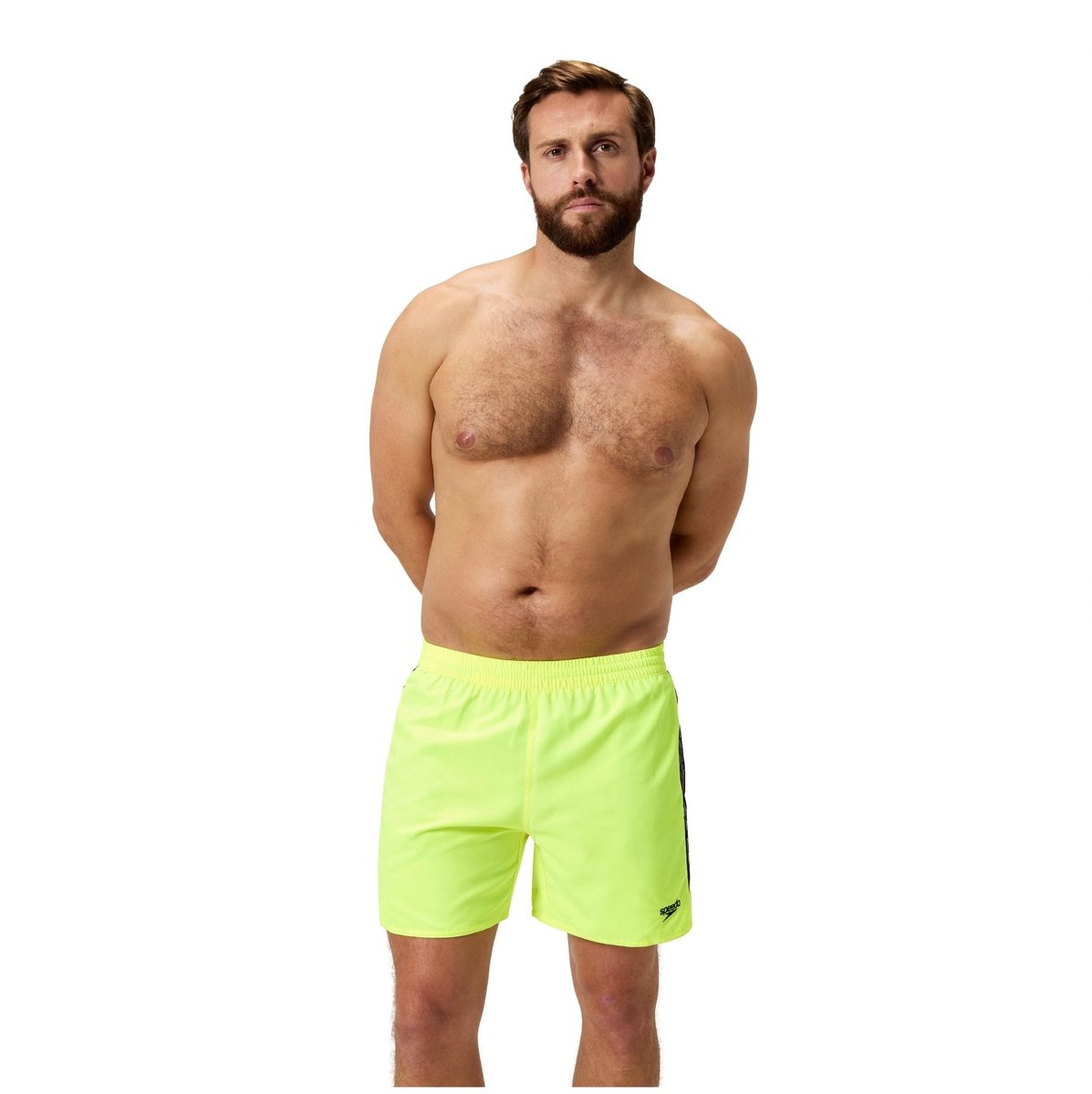 Speedo watershort zwemshort heren Hyperboom Splice 16 inch Hyper Yellow.