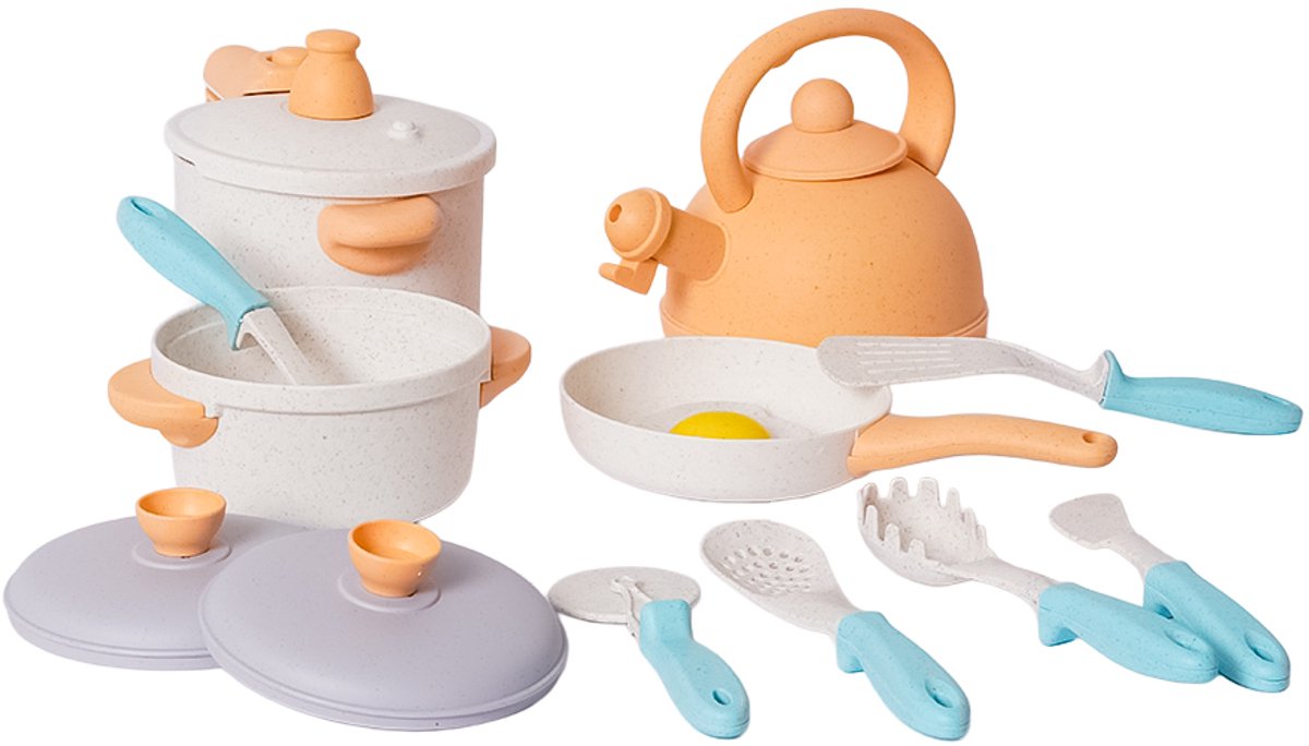   - BIOplastic Keukenset - 12-delig – Educatief Speelgoed