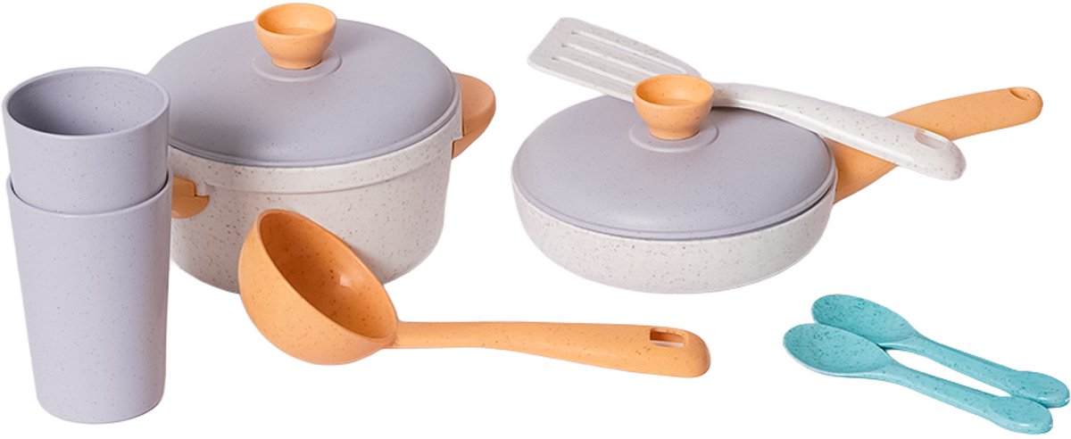   - BIOplastic Keukenset - 8-delig – Educatief Speelgoed