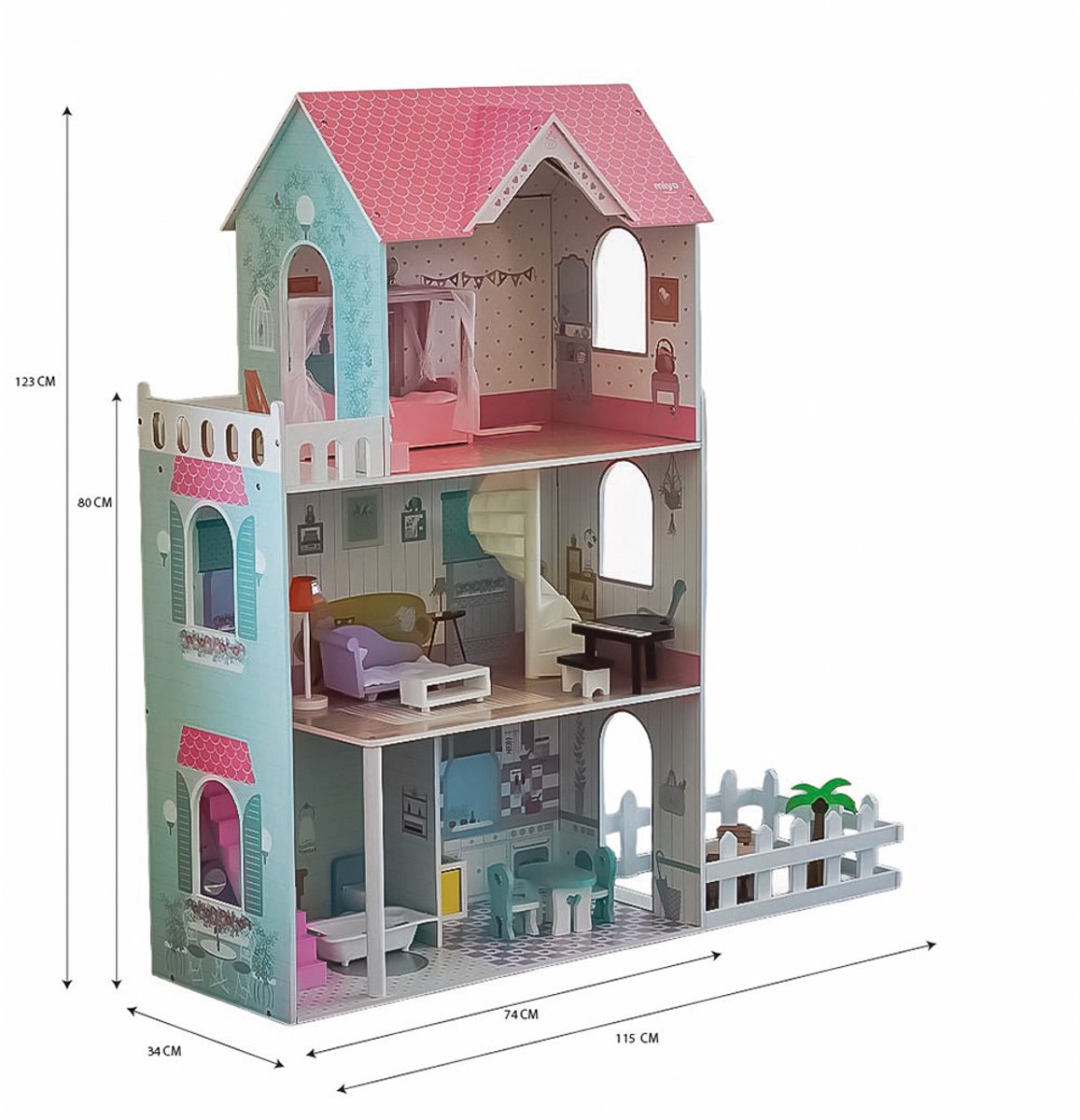   - Houten   XXL - 123 cm - 27-delig - Duurzaam speelgoed - Rollenspel