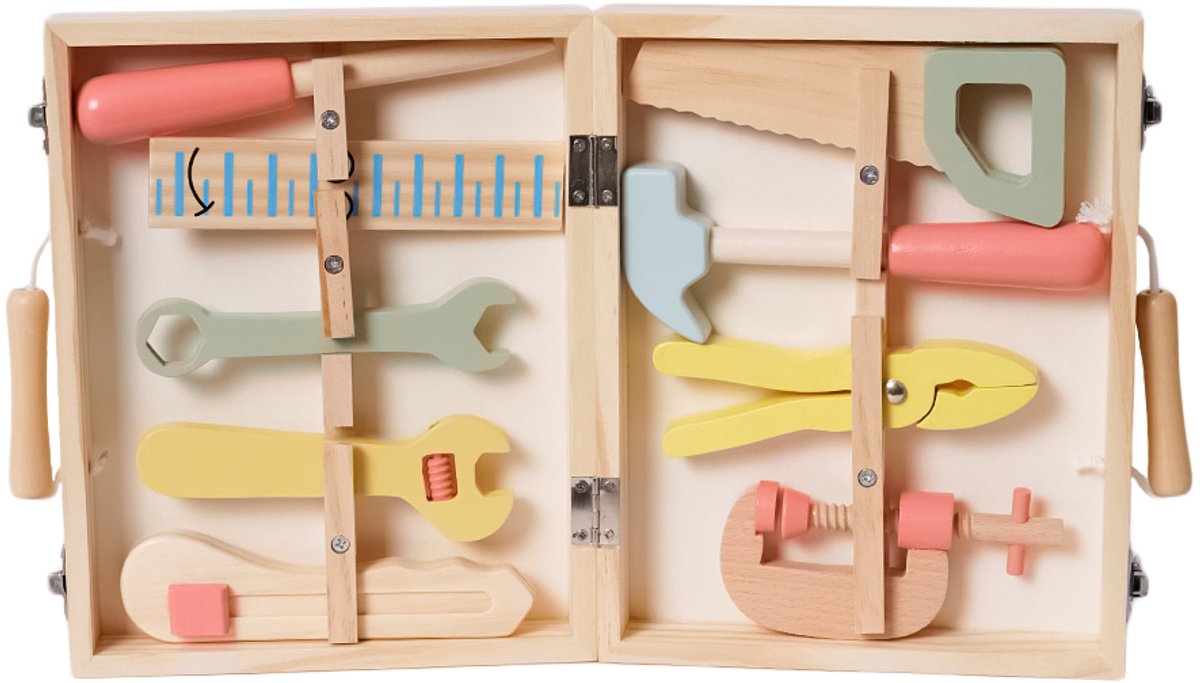 Speelgoedtopdeals - Houten Speelgoed Gereedschapskoffer – Gereedschap Kinderen - Duurzaam