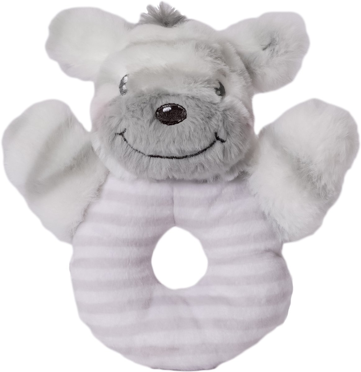 Speelgoedtopdeals - Pluche Rammelaar - Charlie Zebra - 16 cm