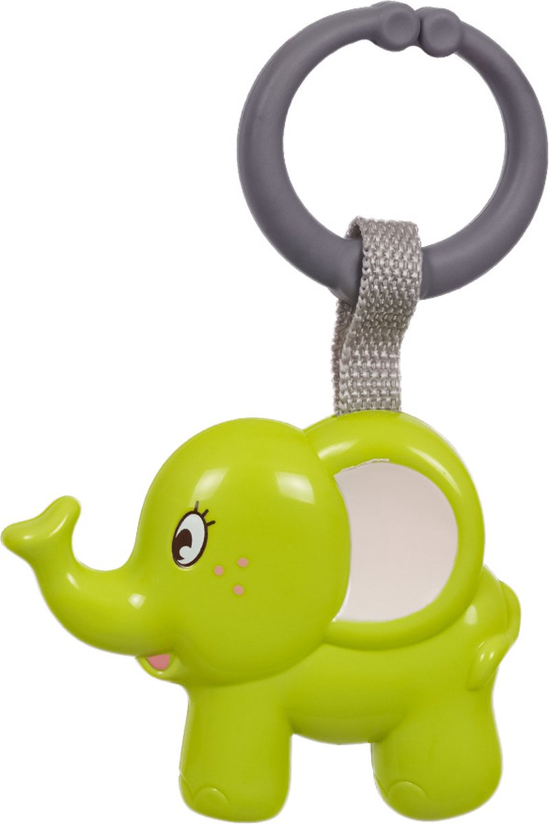 Speelgoedtopdeals - Rammelaar Hangspeeltje Buggyspeeltje - Groene Olifant