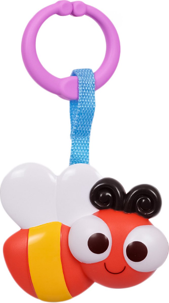 Speelgoedtopdeals - Rammelaar Hangspeeltje Buggyspeeltje - Rode Bij