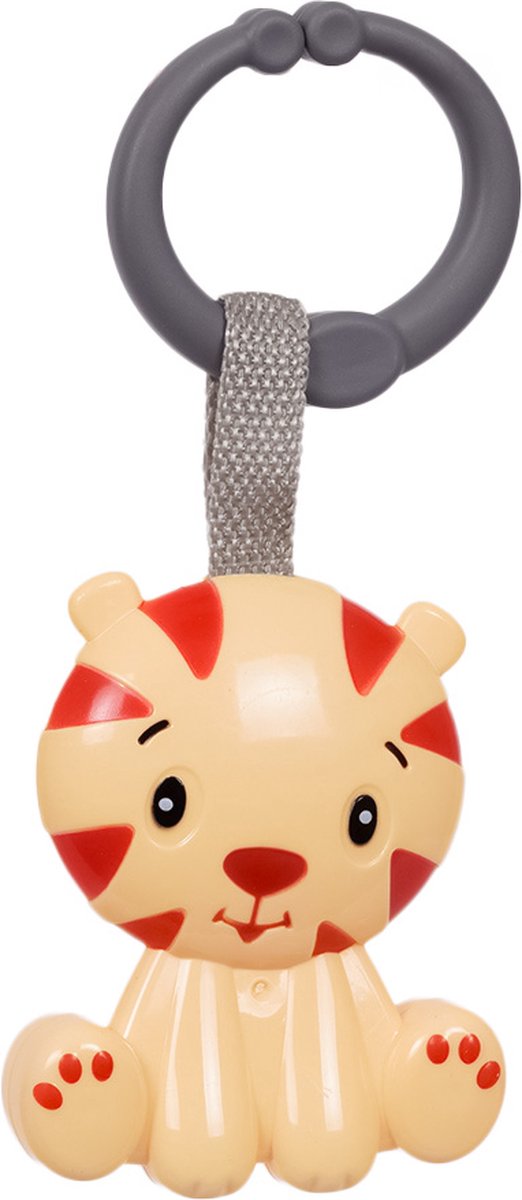 Speelgoedtopdeals - Rammelaar Hangspeeltje Buggyspeeltje - Tijger zittend