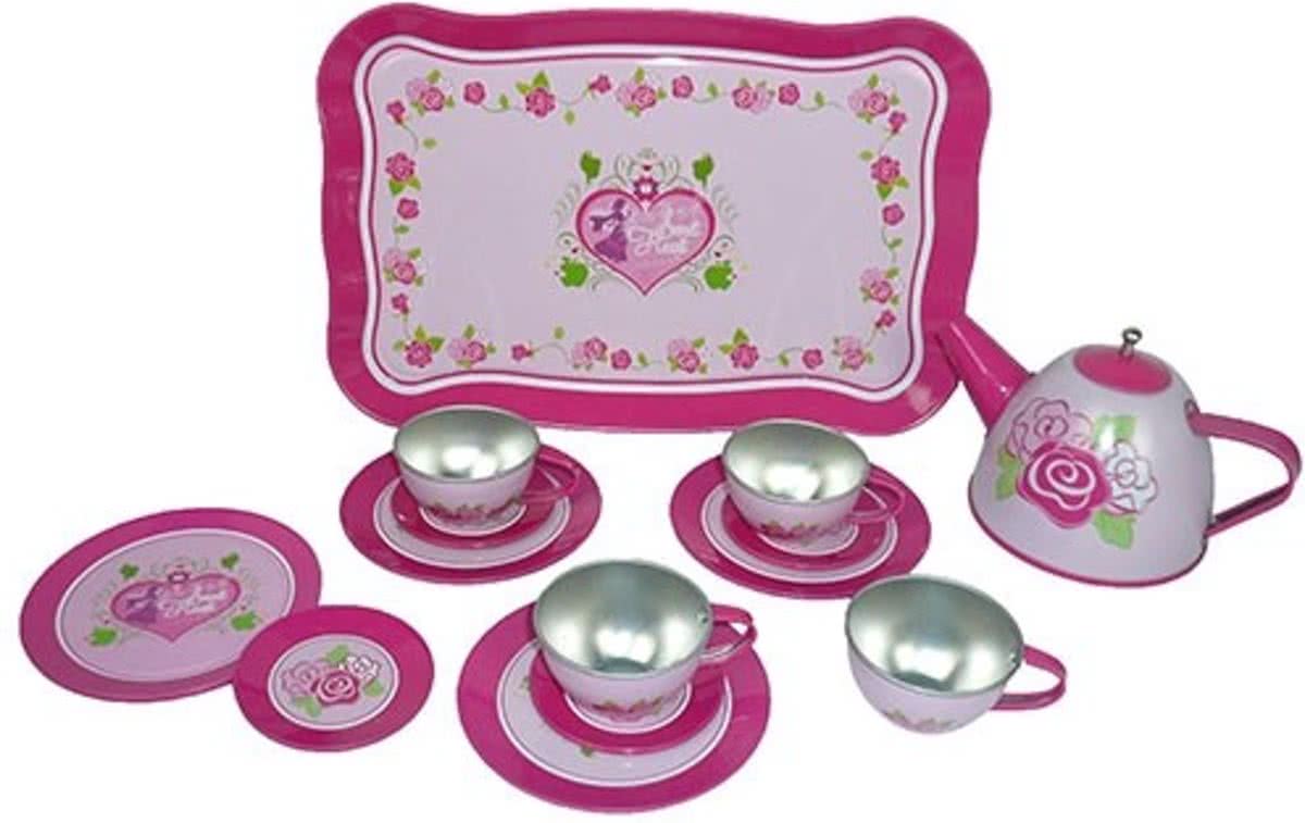 blikken servies Bloem