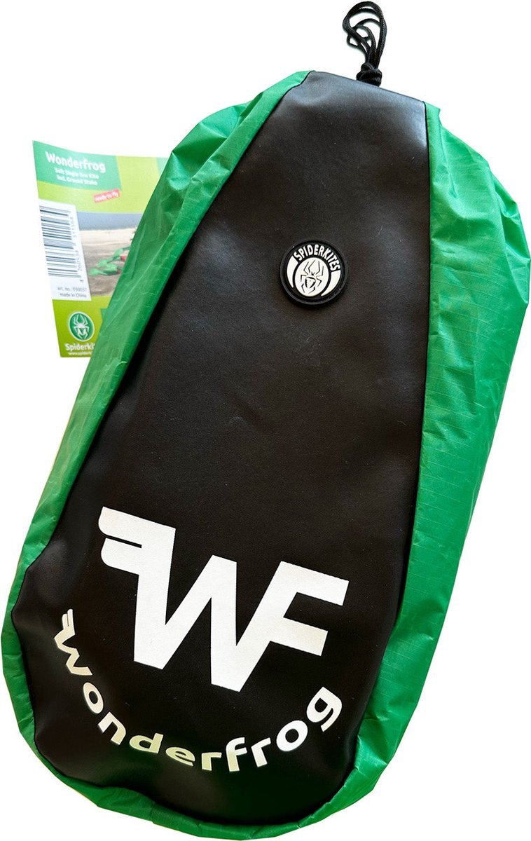 Eenlijnsvlieger Spiderkites Wonderfrog 30037 Groen 135 x 210 cm