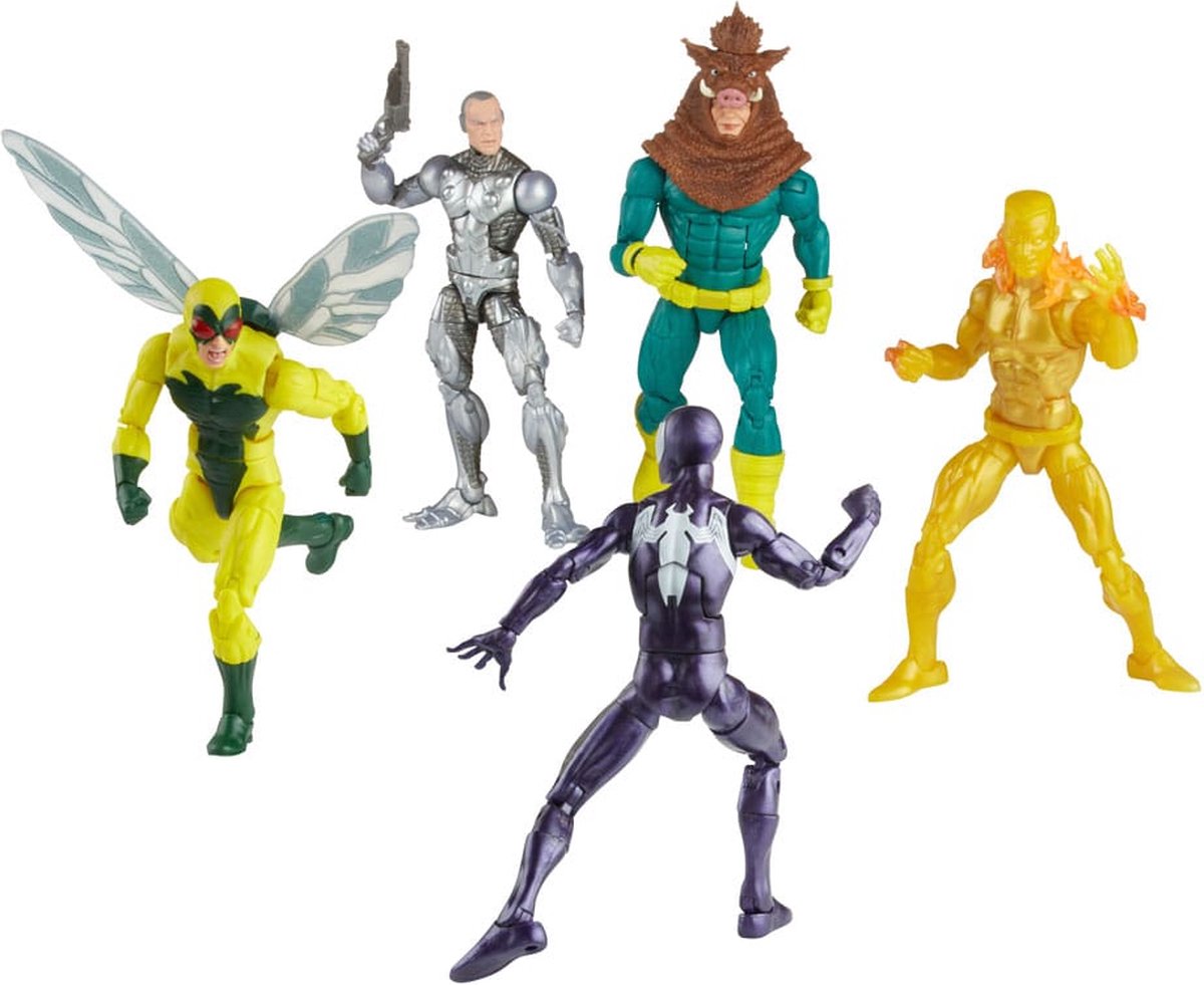 Spider-Man Marvel Legends Action Figure 5-Pack Spider-Man, Silvermane, Human Fly, Molten Man, Razorback 15 cm