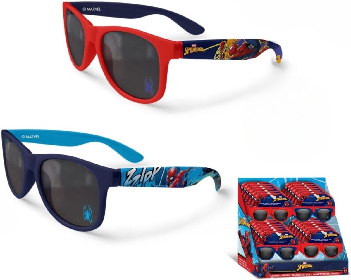 Spider-man - Spiderman Zonnebril voor kinderen - 1 Stuks - Rood of Blauw