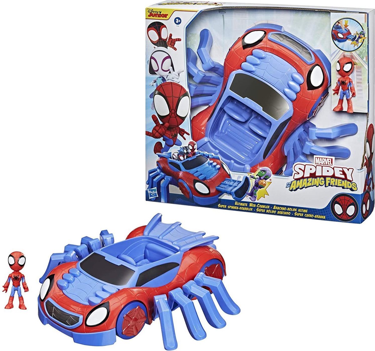 Spiderman Amazing Friends - 2 In 1 Web Crawler - Speelgoed Auto - Kinderspeelgoed