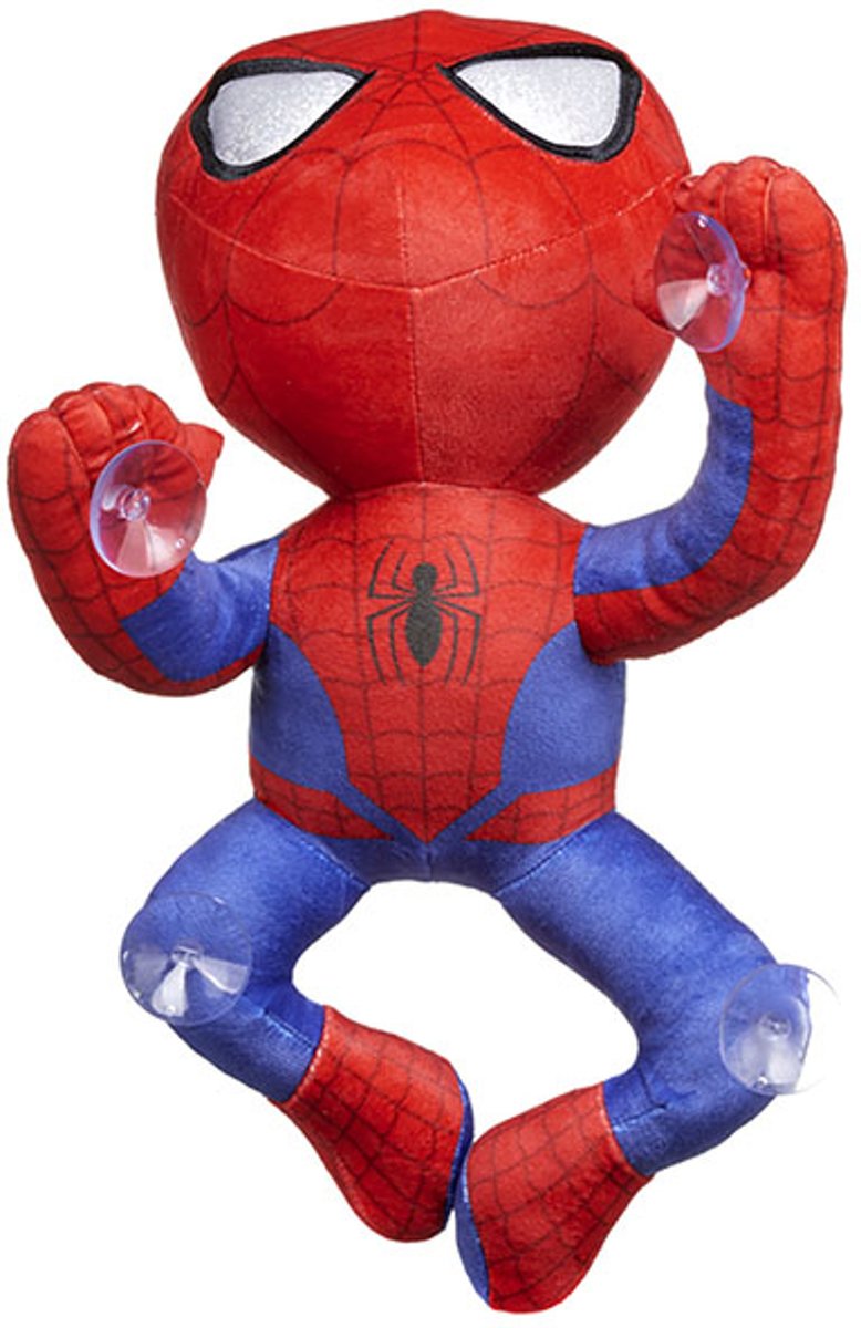Spiderman knuffel crawling met zuignap 30cm