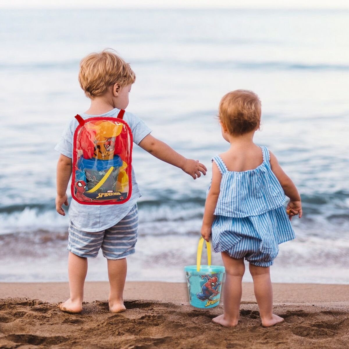 Strandspeelgoedset Spider-Man 18 x 16 x 18 cm (12 Stuks)