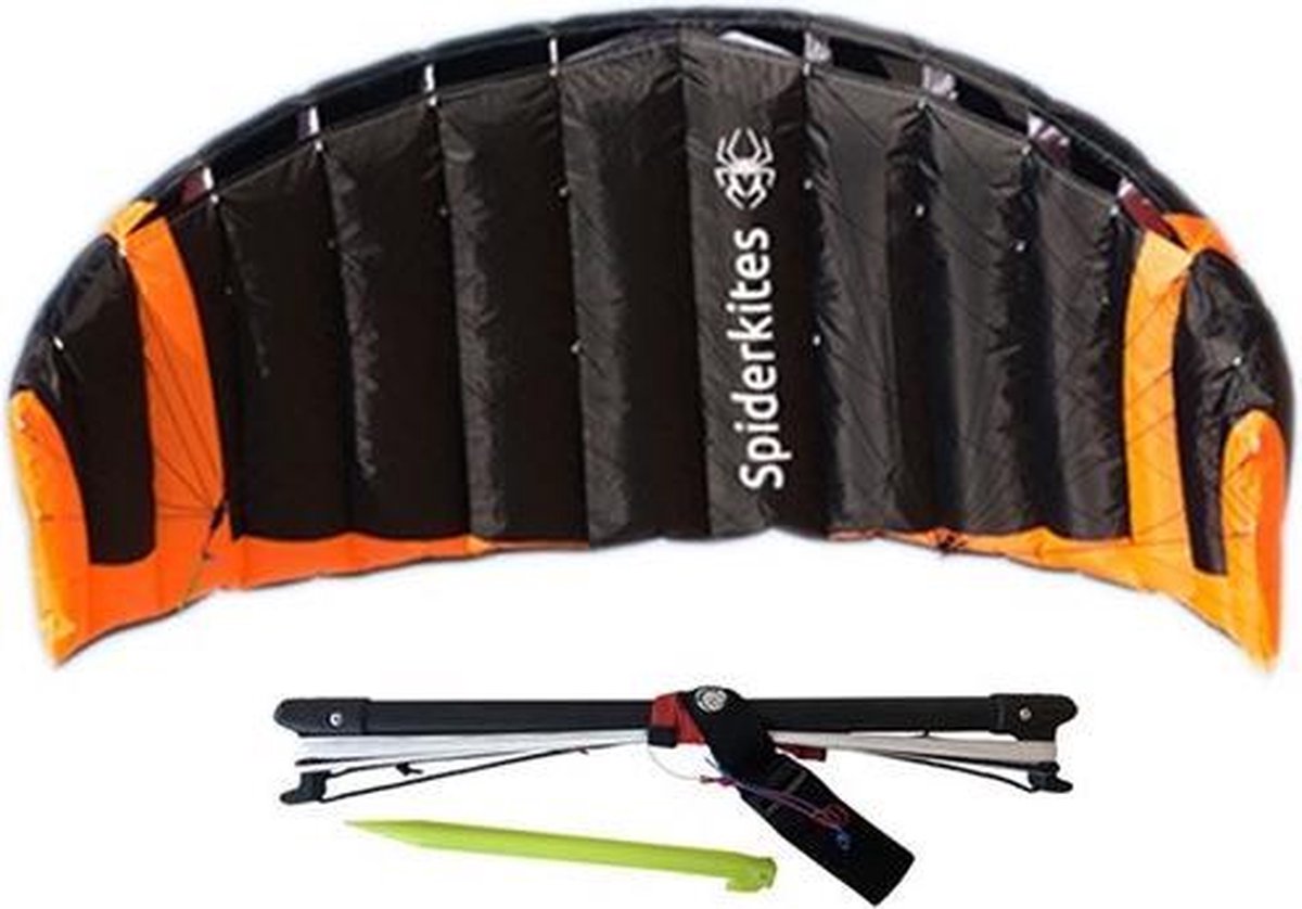 Spiderkites Matrasvlieger Amigo Dc 205 Cm Ripstop Zwart 6-delig