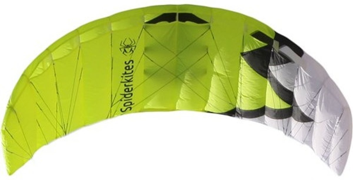 Spiderkites Tweelijnsmatrasvlieger Wasabi 1.5 155 Cm Geel