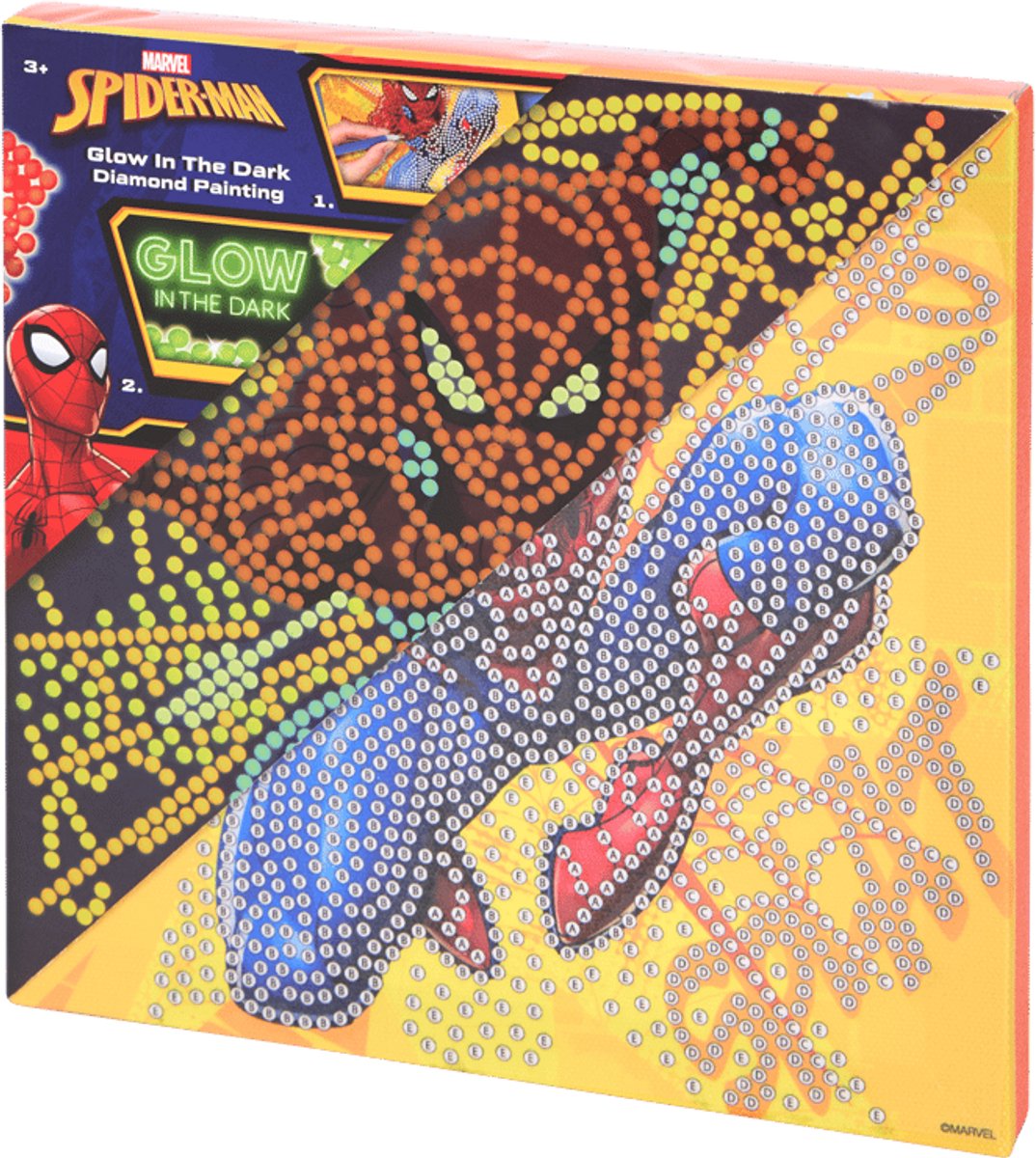 Spiderman diamond painting glow in the dark - Marvel - Knutselen - Hobby - Glow in the dark diamond painting