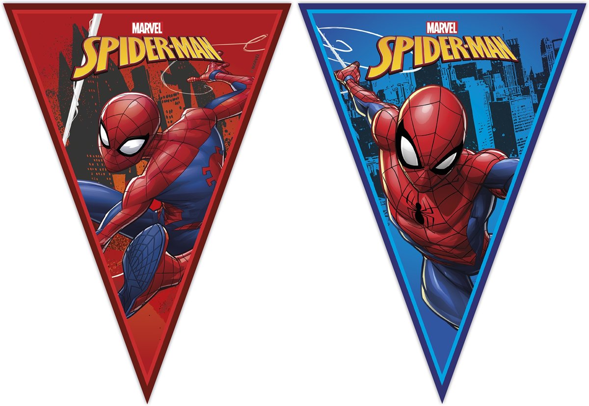 Spiderman™ vlaggenslinger - Feestdecoratievoorwerp