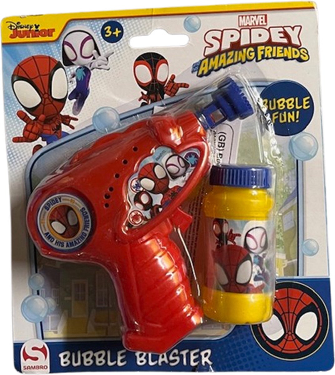 Spidey Amazing friends   pistool - Kunststof - Rood / Geel - Vanaf 3 jaar - Speelgoed -   - Bubbels - Waterpistool - Fortnite - Battle Royale