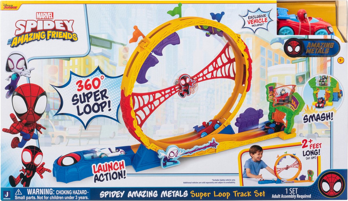 Spidey and His Amazing Friends Spideys Spidey Amazing Metals Super Loop Track Set