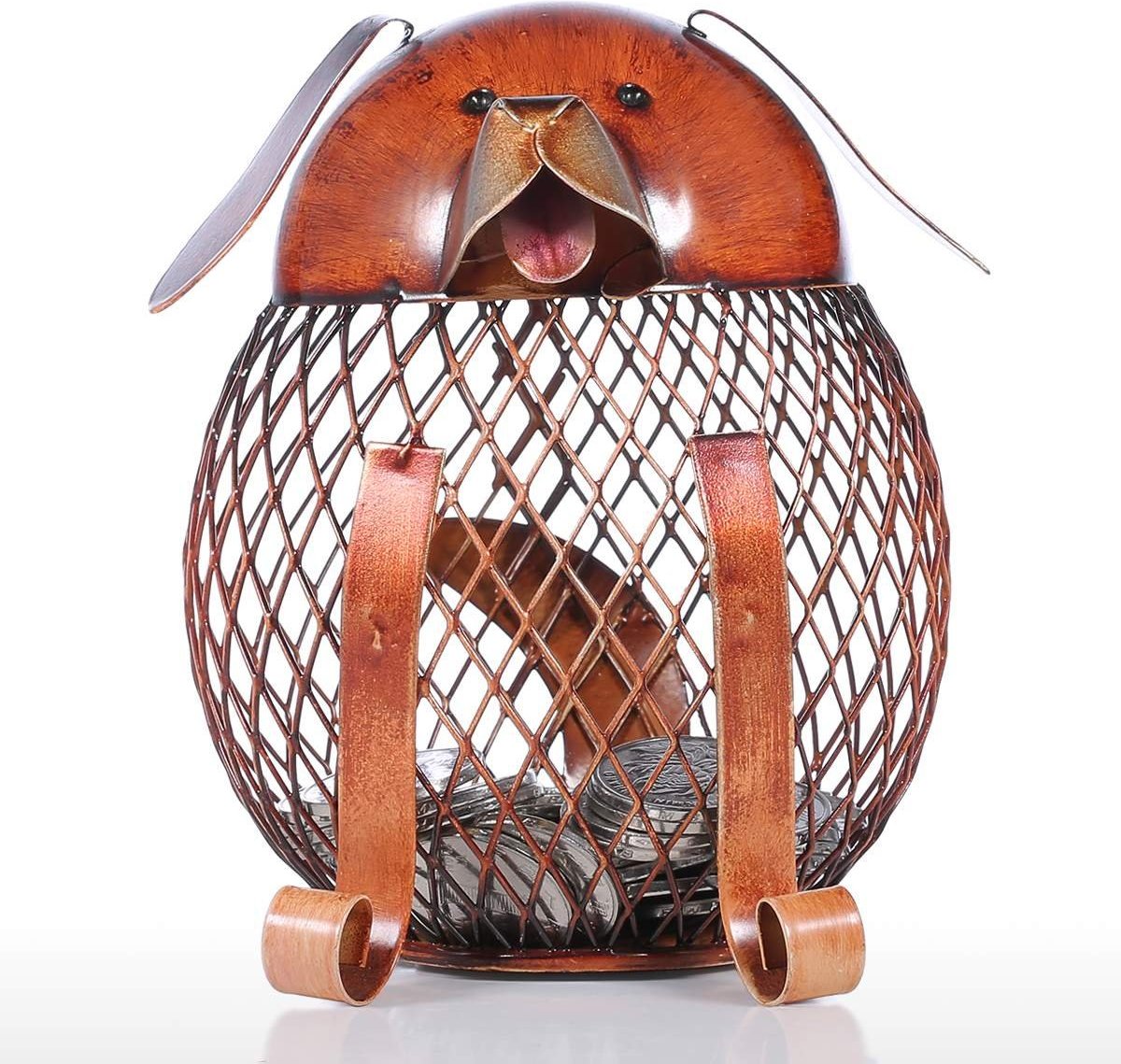   kind jongen - meisje – Volwassenen houten spaarvarken – 15 cm – Uniek - Handgemaakte Hondje