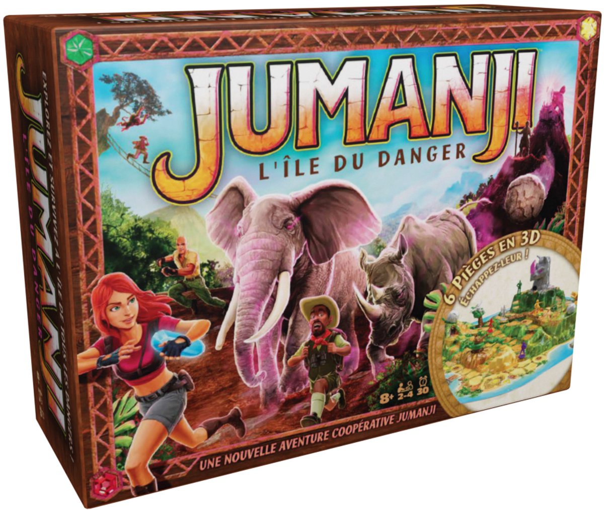 Jumanji Stampede coöperatief bordspel, 3D-avonturenspel gebaseerd op de actie-komediefilm, spelletjesavond met het hele gezin