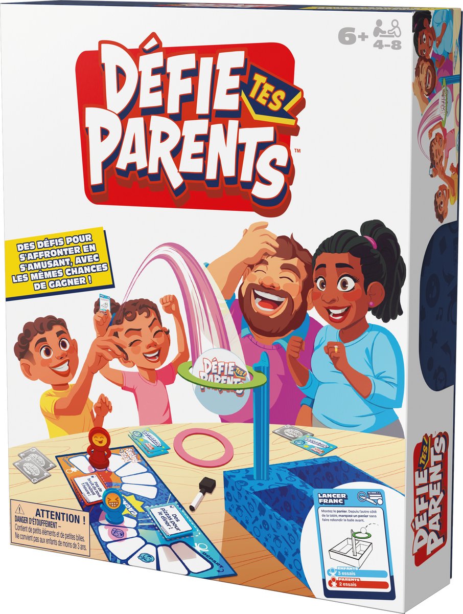 Spin Master Games, Versla je ouders!, editie 2025 met nieuwe uitdagingen en kaarten, vriendschappelijk familiespel, leuke activiteit voor kinderen, volwassenen en spelletjesavond met het hele gezin, 4-8 spelers