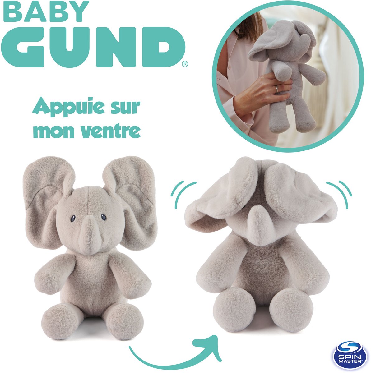 Knuffel Spin Master FLAPPY Grijs Pluche Olifant