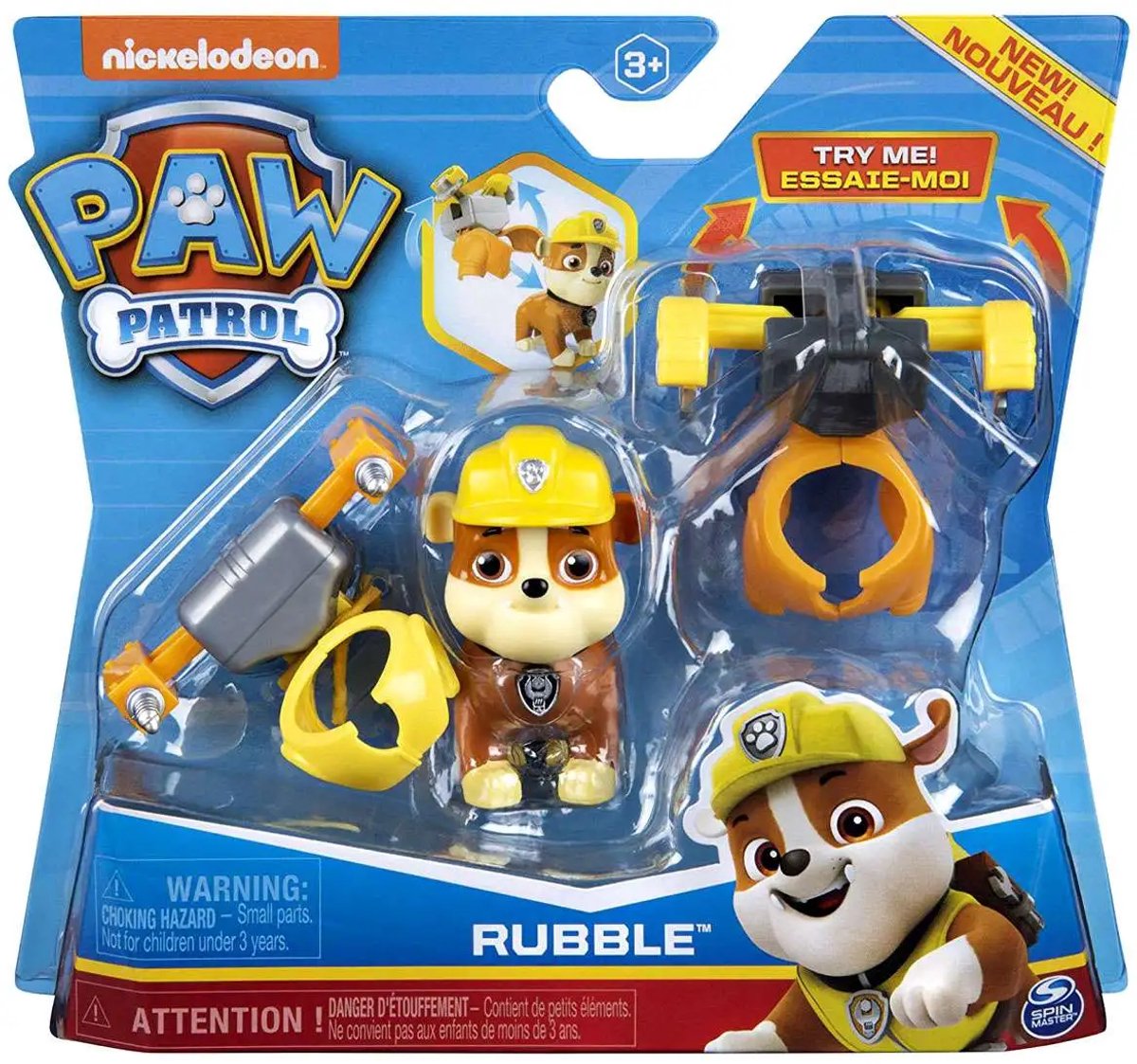 Spinmaster Paw Patrol Speelfiguur Rubble Inclusief Accessoires - Paw Patrol Actiefiguur